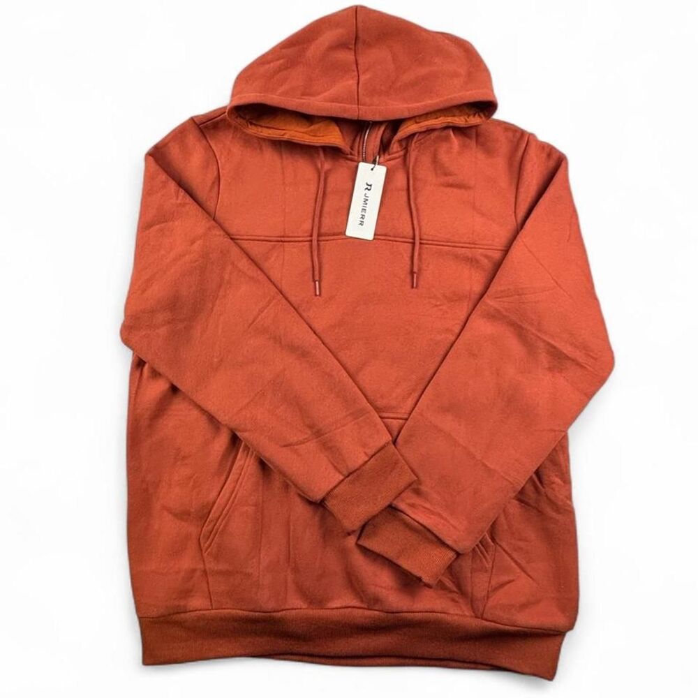 JMIERR Burnt Orange Hoodie Pullover Sweatshirt NWT Women's XL